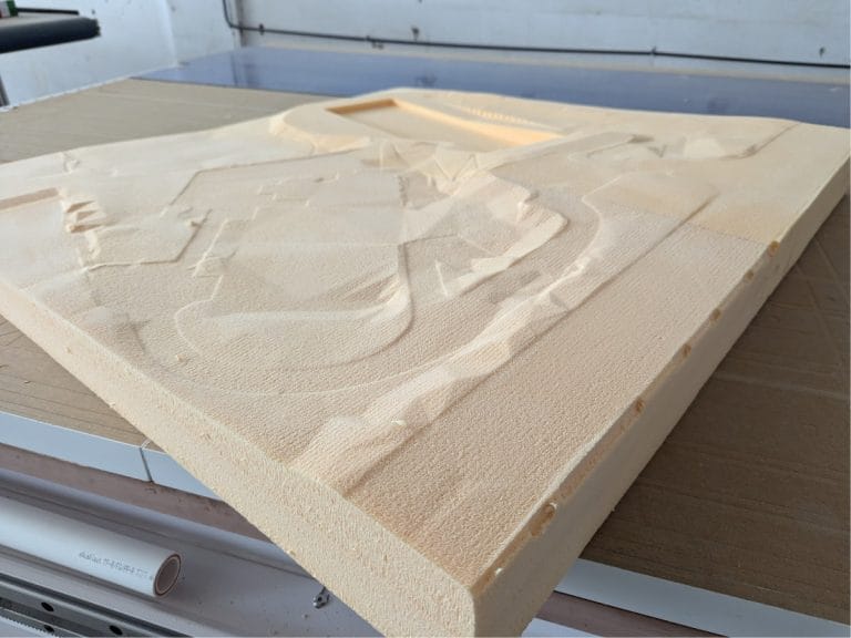Prototip din spumă PU sau polistiren extrudat frezat 3D,